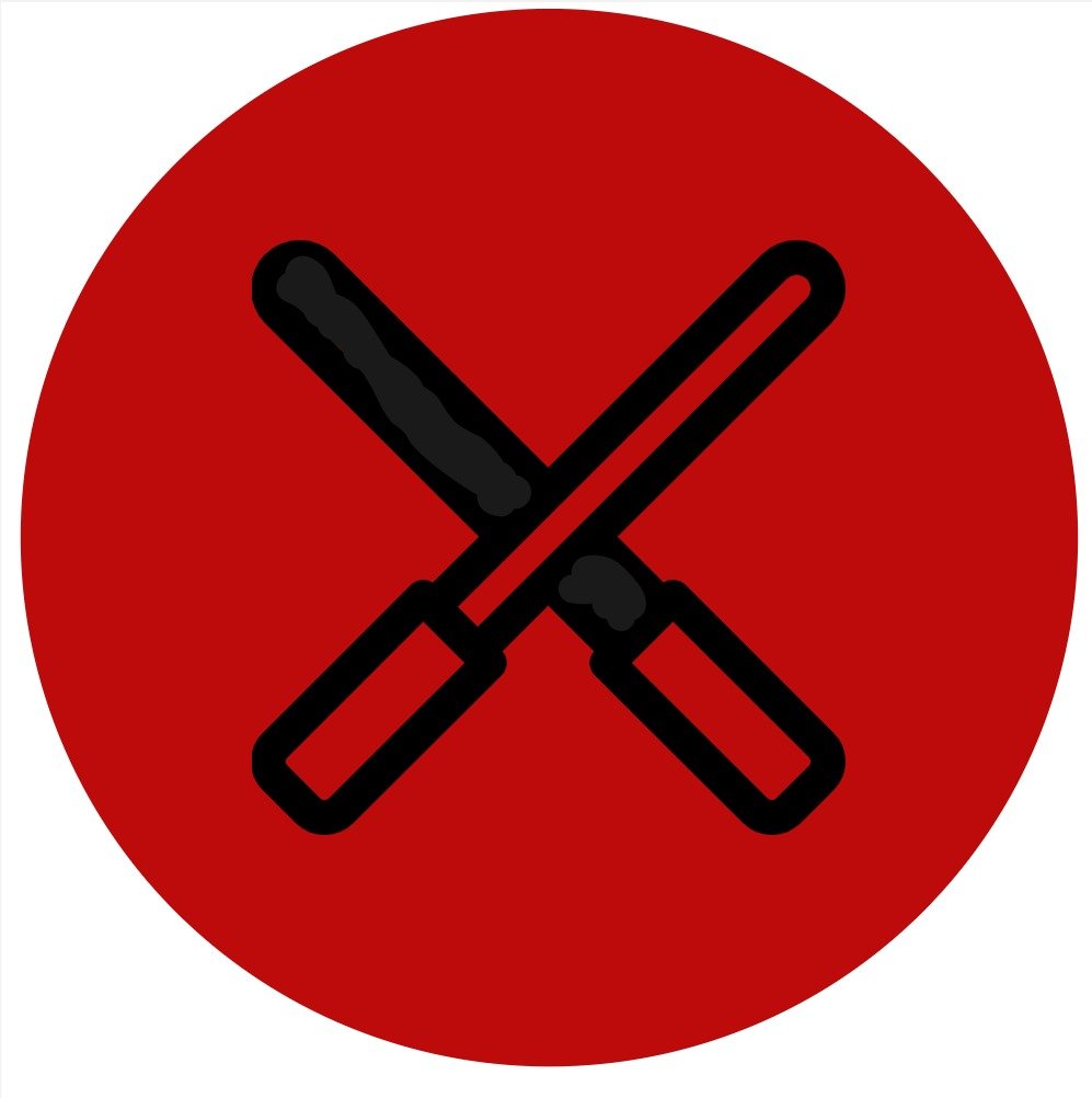 LED Saber Icon, two crosses sabers